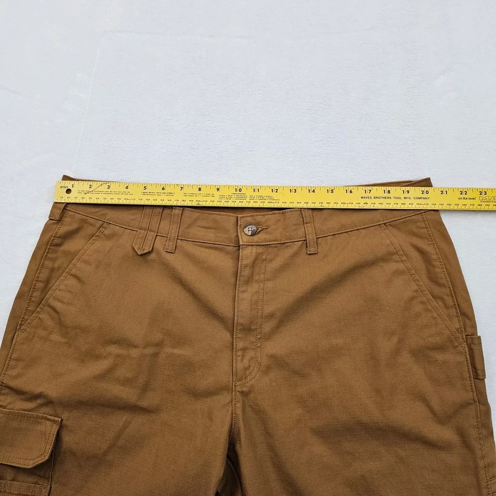 Brahma Cargo Work Shorts Mens 38 Brown Ripstop‎ Utility Carpenter Gorpcore